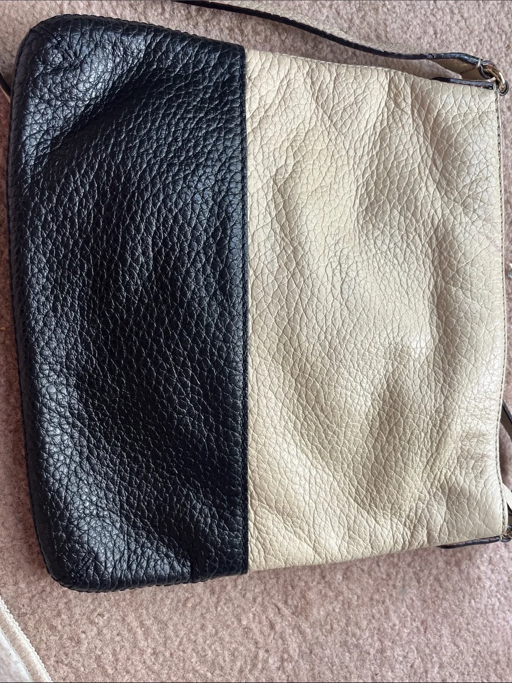 Two-Tone Cream and Black Crossbody Bag - Women's Shoulder Vintage Kate Spade